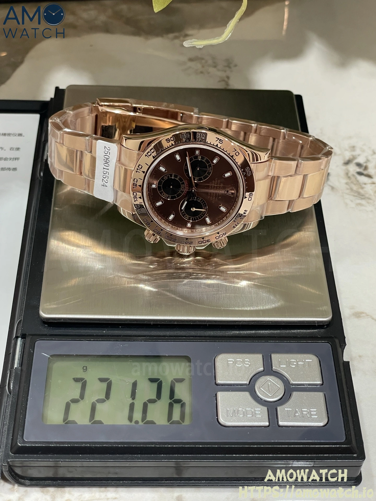 Daytona 116505 Brown Dial on RG Braclet (Weighted) 4 weishang_20250926002257