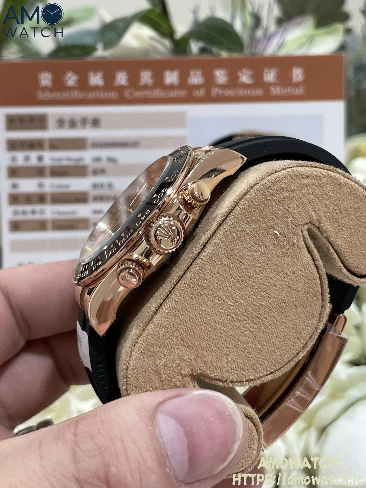 Daytona 126518 Black/RG Dial on Oysterflex Strap 6 weishang_20250926002056