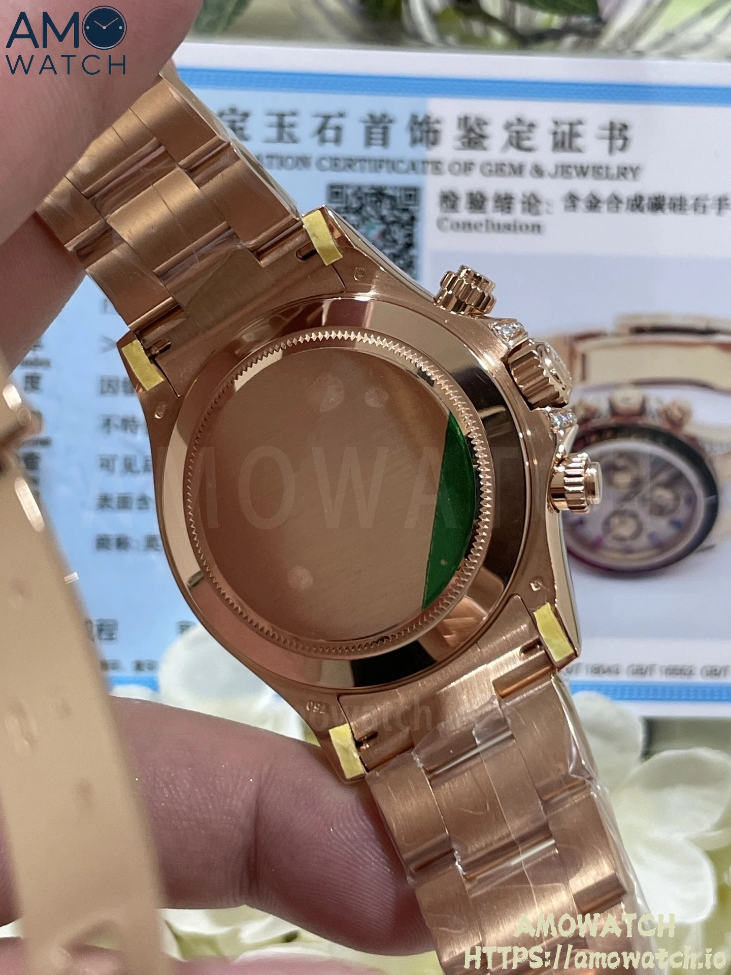 Daytona 116595rbow SW Moissanite Dial on RG Moissanite Braclet 10 weishang_20250926001815