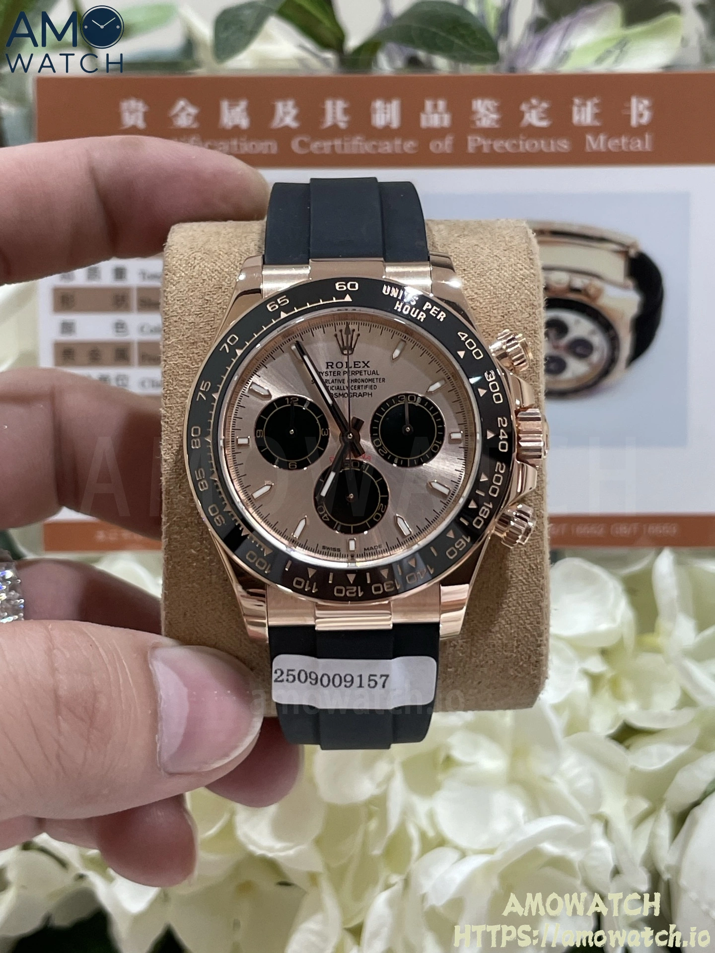 Daytona 126518 Black/RG Dial on Oysterflex Strap 1 weishang_20250926002015