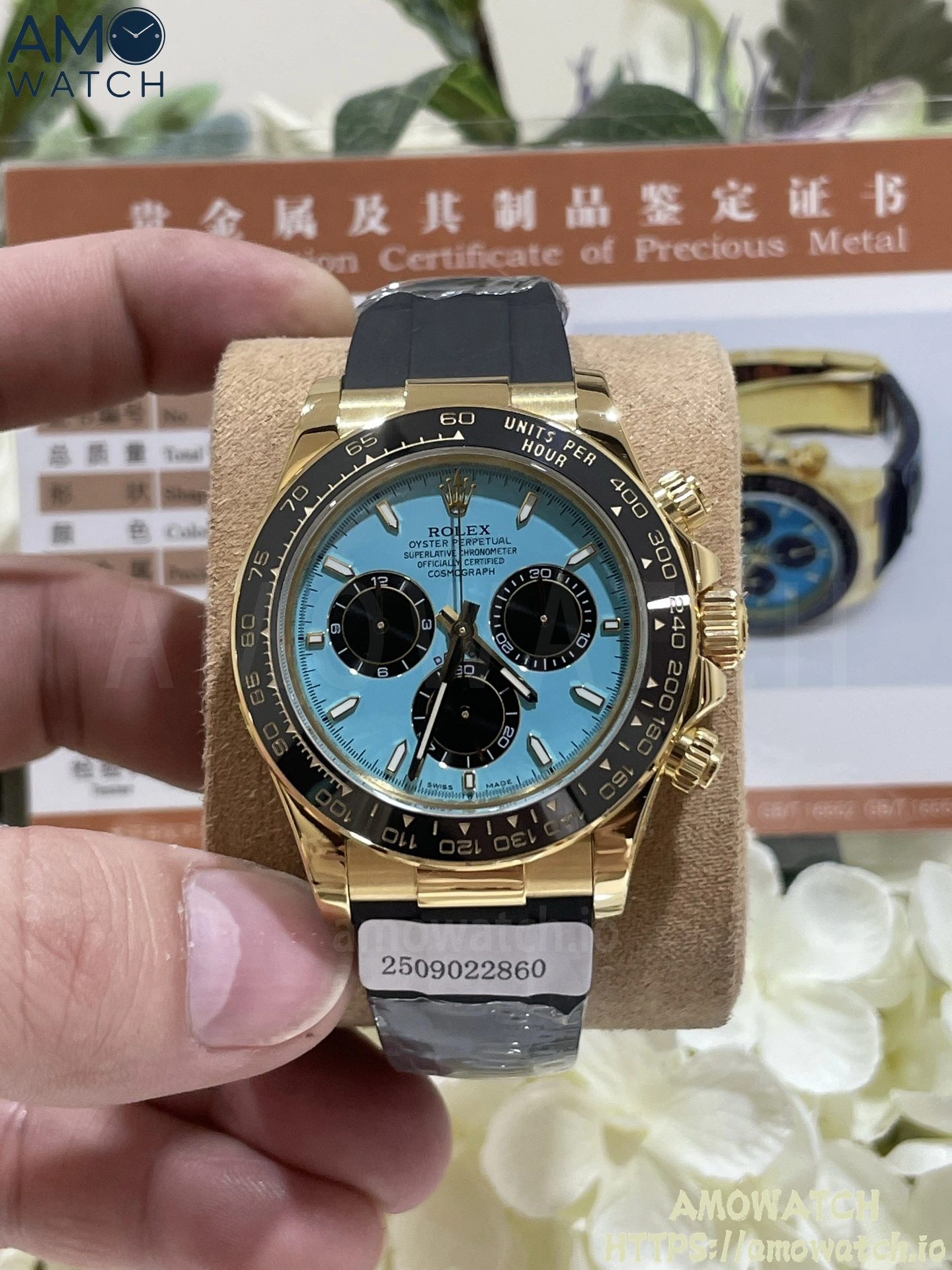 Daytona 126518 Turquoise Dial on Oysterflex Strap (Weighted) 1 weishang_20250926002450