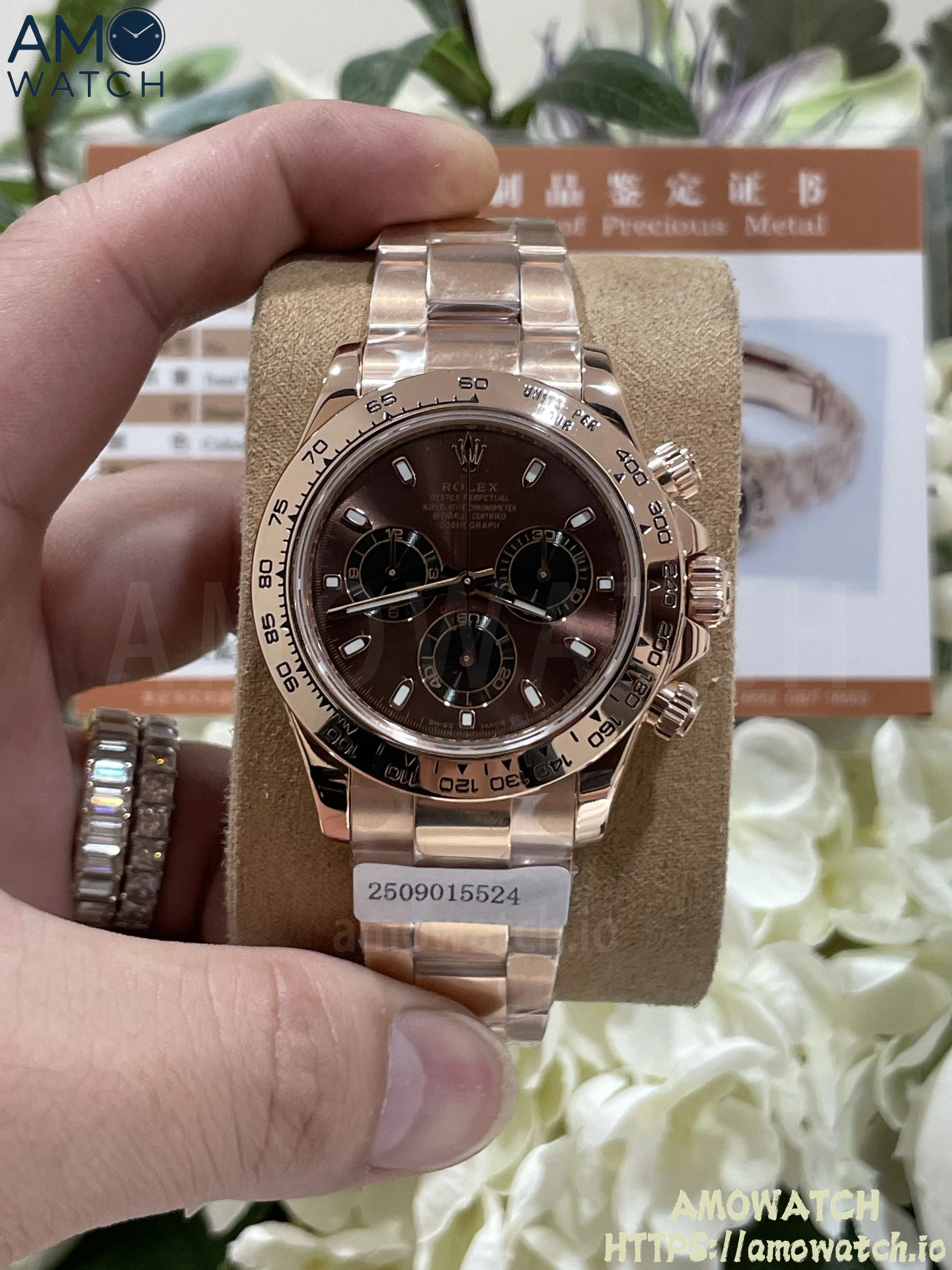 Daytona 116505 Brown Dial on RG Braclet (Weighted) 5 weishang_20250926002305