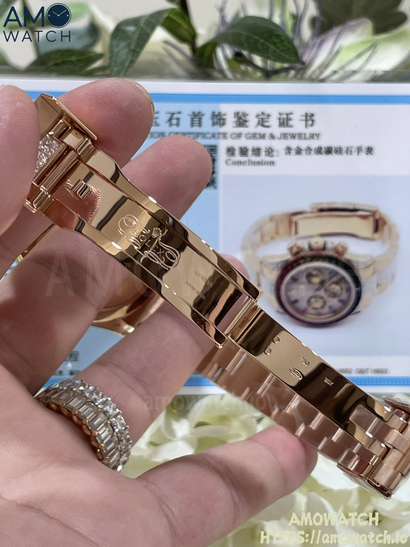 Daytona 116595rbow SW Moissanite Dial on RG Moissanite Braclet 9 weishang_20250926001806